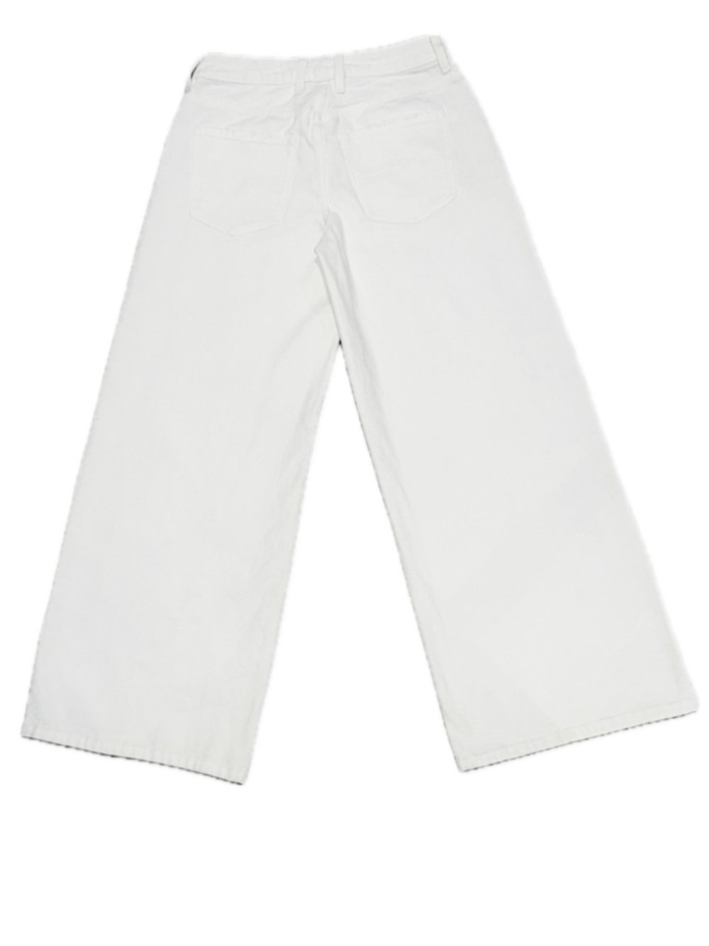 SEROYA Wide Leg Jeans White Scandi Minimal Tagged 26x34 - Pro Altered to 29.5"